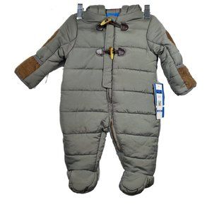 Perry Ellis Baby Boy Snowsuit 3/6-TRAJE O MAMELUCO TALLA 3/6 MESES COLOR GRIS